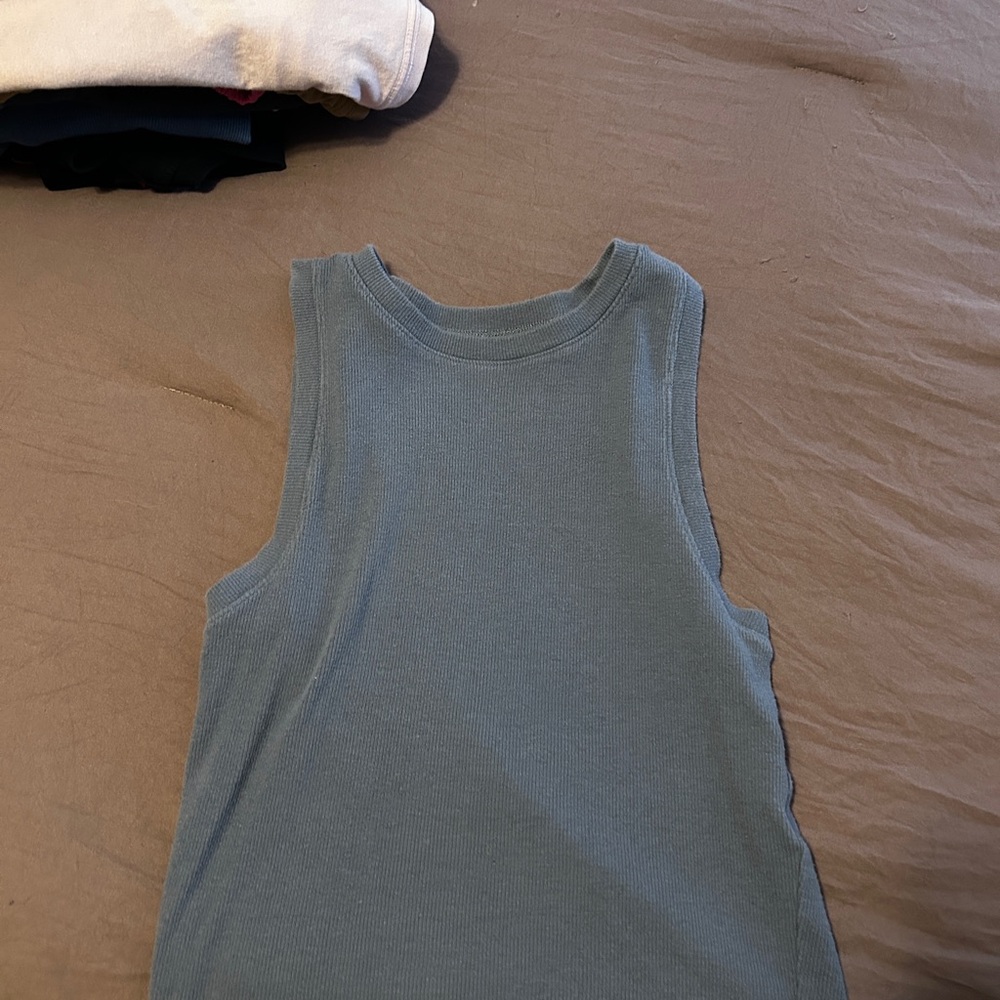 Sleeveless Blue Tank Top
